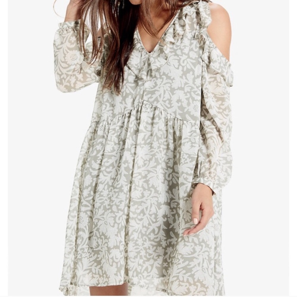 Lucky Brand, Cold Shoulder Floral Dress, M